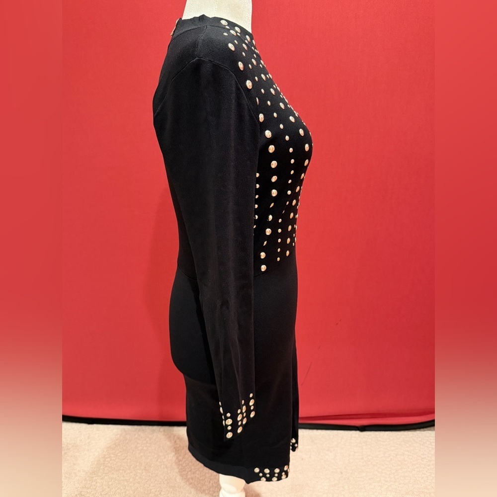 INC International Concepts Black Studded Long Sleeve Dress - NWT - Picture 6 of 15